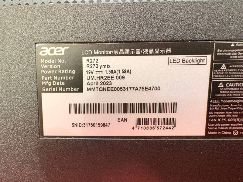 Монитор Acer R272ymix
